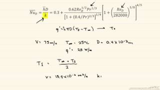 Using the ChurchillBernstein Correlation for Cylinder in Cross Flow [upl. by Nylrehc434]