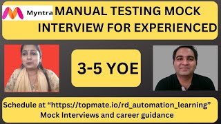 Manual Testing Interview Questions and Answers Manual Testing Mock Interview for Experienced [upl. by Navert]