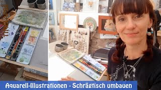 Kofferstaffelei  Schrägtisch für Aquarelle umbauen [upl. by Neicul]