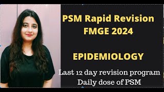 PSM RAPID REVISION FOR FMGE WITH MCQsDAILY DOSE OF PSM  EPIDEMIOLOGY fmge fmgeexam neetpg [upl. by Gitt]