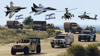 8000 Israeli Military Tanks amp War Vehicles Destroyed by Irani Fighter Jets Drone amp Helicop  GTA 5 [upl. by Inaoj]