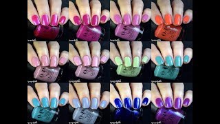 OPI  Tokyo Spring 2019  Live Swatches [upl. by Gabriello558]