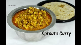 sprouts curry recipe  moong sprouts curry  sprouts curry  molake kaalina saaru [upl. by Sil]