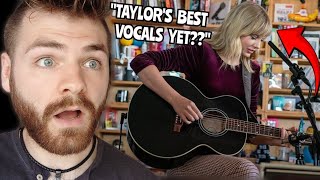 FINALLY reacting to TAYLOR SWIFT quotNPR Music Tiny Desk Concertquot  First Time Reaction [upl. by Anaujit]