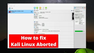 Fix Kali Linux VirtualBox ABORTED AMDV is disabled VERRNEMNOTAVAILABLE [upl. by Allez967]