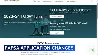 New FAFSA to be released December 31 [upl. by Innor]