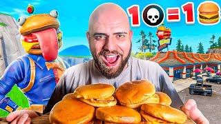 1 DEATH  1 BURGER  FORTNITE [upl. by Boni576]