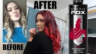 DYING MY HAIR RED Arctic Fox  Wrath [upl. by Annahs]