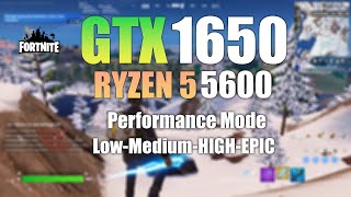 GTX 1650  Ryzen 5 5600  Fortnite Performance Mode  DX12 [upl. by Amhsirak640]