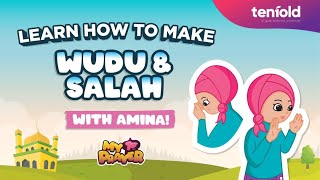 How to Make Wudu and Salah  Learn to pray with Amina [upl. by Raab276]