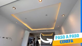 COMO hacer una decoración de CENEFA para tu sala con placa de drywall PASO A PASO [upl. by Eduard994]