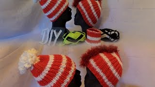 DIY 3 Bayern München FAN MÜTZENBEANIE Strirnband STRICKEN alle CLUBS [upl. by Kcuhc842]