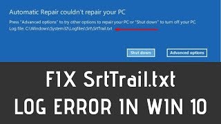 How To Fix SrtTrailtxt Log Error In Windows 1087 [upl. by Nazar690]