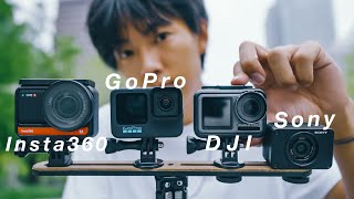 【比較検証】プロがお勧めするベストアクションカメラはどれだ！？ GoPro HERO 10 BlackInsta360 ONE ROsmo ActionSony RX02 [upl. by Anirtap]