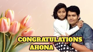 Congratulations AHONA [upl. by Wack650]