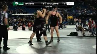 285 lbs Class 2A Matchup from the 2012 WIAA Wrestling Championship [upl. by Inek]