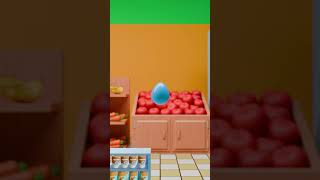 Humpty Dumpty Grocery Store Egg Chase  shorts cocomelon dance song [upl. by Nwahsat]