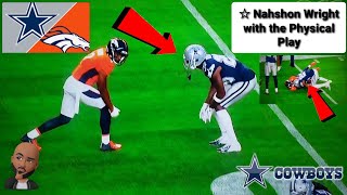 ☆ Nahshon Wright highlights  Cowboys vs Broncos  Preseason game 1 [upl. by Biebel369]