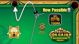 8 Ball Pool  Again New Table 100M 😱I BALI Goa Gajah  Backpacking Break I How Possible Shot 🙀 [upl. by Maxine]