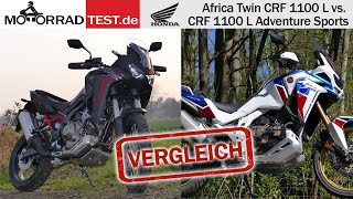 Honda CRF 1100 L vs CRF 1100 L Adventure Sports  Vergleich der beide 1100er Africa Twins von Honda [upl. by Mota81]