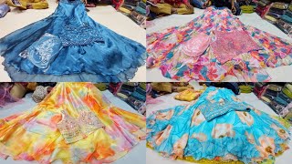 chickpet wholesale lehenga crop top amp gown collection  free shippingWhatsApp orders available [upl. by Labana]