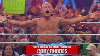 Cody Rhodes Wins Royal Rumble 2024 Shockingly 😮  wwe royalrumble [upl. by Bennir]