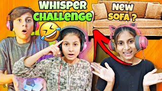 Whisper challenge funny vlog 🤣  New sofa leliya 🥰 trending funnyvideo challenge familyvlog [upl. by Sergei]