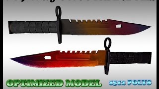 CSGO M9 BAYONET FADE HD skin for cs 16 2 versions [upl. by Nylatsirk]