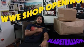 HUGE WWE Shop Unboxing 2015 OVER 1000 worth 2 Replica Titles  More [upl. by Neeruan]