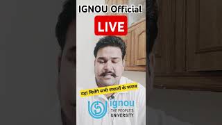 IGNOU Official Live Session ignou ignouprep ignoulive [upl. by Adnalu324]