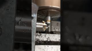 Rounding 8mm stainless using a 4mm corner rounding mill machining lathe engineering [upl. by Brandtr]