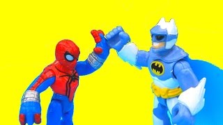 Mr Freeze Freezes Spiderman amp Clayface Batman saves super heroes [upl. by Pena349]