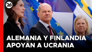 Alemania y Finlandia reafirman su apoyo a Ucrania [upl. by Issej]