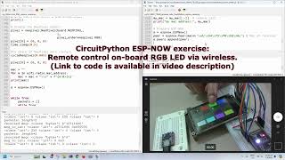 CircuitPython ESPNOW Remote control onboard RGB LED via wireless [upl. by Harmony]