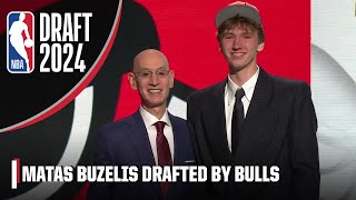 The Chicago Bulls select Matas Buzelis with the No 11 pick in the 2024 NBA Draft  NBA on ESPN [upl. by Elleval]