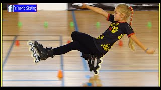 Fantastic little girl  the best talent in the world 2016 Rollerblade Freestyle Slalom dancing usa [upl. by Gratia]