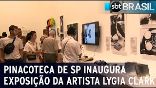 Pinacoteca de SP inaugura exposição com mais de 150 obras de Lygia Clark  SBT Brasil 02032024 [upl. by Feetal522]