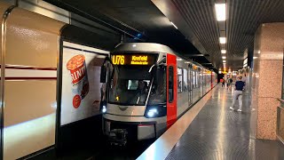 Stadtbahn and Trams in Düsseldorf Germany 🇩🇪  Rheinbahn  2023 [upl. by Leinoto]