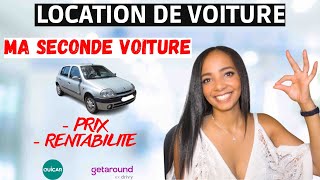 Location de voiture  Ma seconde voiture sur OUICAR et GETAROUND Rentabilité Prix Coût mensuel [upl. by Giliane657]