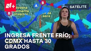 Clima hoy 1 abril 2024 Ingreso del frente frío 43 CDMX hasta 30 grados  Las Noticias [upl. by Anileda239]