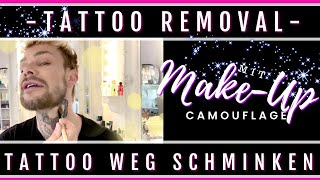 TATTOO ganz einfach selbst weg SCHMINKEN UNSICHTBAR COVER Makeup Camouflage Tutorial Männer 4k [upl. by Aihtnamas]