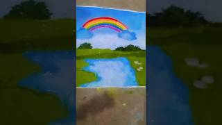 Rainbow wali rangoli 🌈 diwali art colors vlog rangoli like shorts song youtubeshorts [upl. by Ainesy]