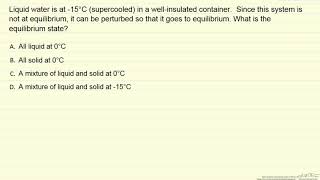 Supercooled Liquid Goes to Equilibrium Interactive [upl. by Forrer]