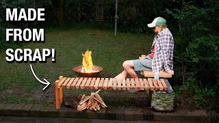 DIY Modern Fire Pit Seating  ASMR  All shop sounds [upl. by Loris]