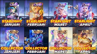 SKIN STARLIGHT DAN SKIN COLLECTOR MOBILE LEGENDS 2025  RILIS JANUARI  APRIL 2025  UPDATE SKIN [upl. by Hniht]