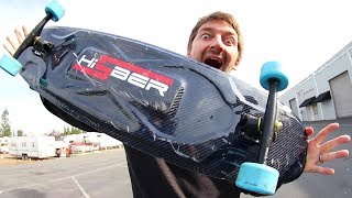 TESTING OUR FIRST CARBON FIBER LONGBOARD [upl. by Euqinamod]