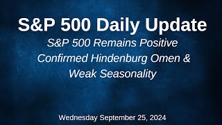 SampP 500 Daily Market Update for Wednesday September 25 2024 [upl. by Mascia516]