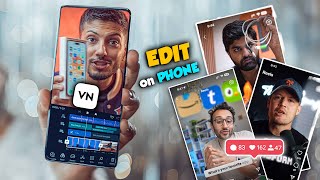 Edit viral tech Reels on your Phone  VN Editing tutorial [upl. by Tobias]