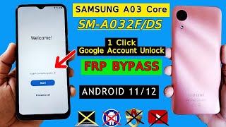 Samsung A03 Core FRP Bypass Android 1112 SMA032FDS FRP UnlockGoogle Account Unlock Without PC [upl. by Tena]