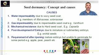 Seed Dormancy Definition Causes of dormancy and methods of breaking seed dormancy [upl. by Martsen]